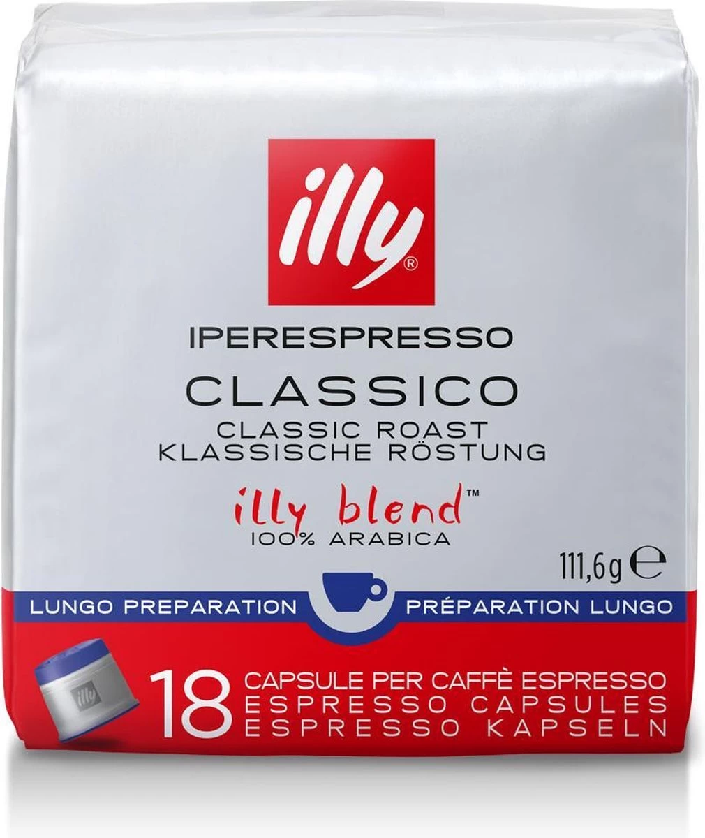 Illy - Iperespresso Koffie Home Classico Lungo 6 X 18 Capsules 6 Illy - Iperespresso Koffie Home Classico Lungo 6 X 18 Capsules - Afbeelding 4