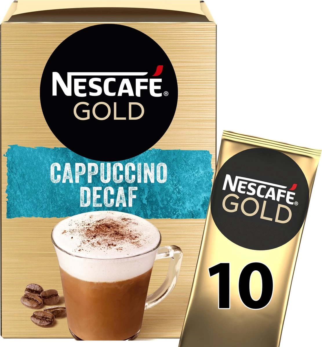 Nescafé Gold Cappuccino Decafé Oploskoffie - Ongezoet - 6 Doosjes à 10 Zakjes 4 Nescafé Gold Cappuccino Decafé Oploskoffie - Ongezoet - 6 Doosjes à 10 Zakjes - Afbeelding 2