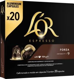 L'OR Espresso Forza Koffiecups - Intensiteit 9/12 - 10 X 20 Capsules -Koffiehuis 1129x1200 2