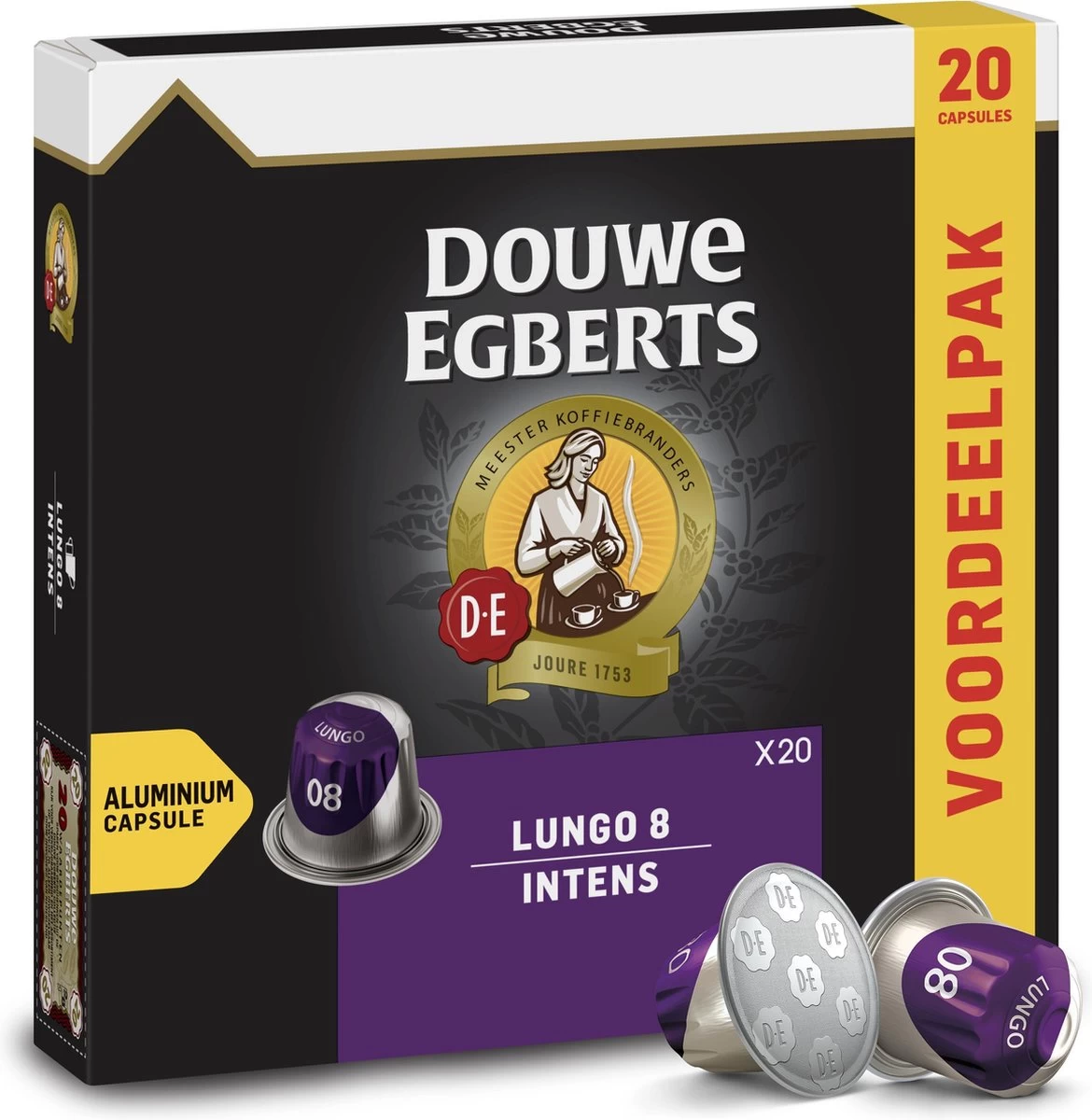 Douwe Egberts Lungo Intens Koffiecups - Intensiteit 8/12 - 10 X 20 Capsules 10 Douwe Egberts Lungo Intens Koffiecups - Intensiteit 8/12 - 10 X 20 Capsules - Afbeelding 9