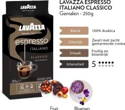 Lavazza Espresso Italiano Classico Gemalen / Filterkoffie - 8 X 250 Gram -Koffiehuis 1200x1053 1