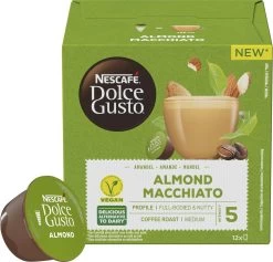 Nescafé Dolce Gusto Almond Macchiato Capsules - Vegan Koffie - 36 Koffiecups -Koffiehuis 1200x1151
