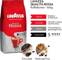 Lavazza Qualita Rossa Koffiebonen - 500 Gram X4 11 Lavazza Qualita Rossa Koffiebonen - 500 Gram X4 -Koffiehuis 1200x1162