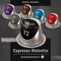 Douwe Egberts Espresso Ristretto (12) - 10 X 20 Koffiecups 12 Douwe Egberts Espresso Ristretto (12) - 10 X 20 Koffiecups -Koffiehuis 1200x1200 124