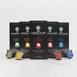 Aroma Club - Proefpakket Nespresso Compatible Capsules (100 St.) - 5 Smaken - Espresso & Lungo - 100% Aluminium Koffiecups -Koffiehuis 1200x1200 55