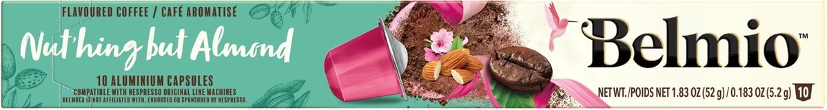 Belmio Koffiecups - NUTHING BUT ALMOND Capsules Nespresso Compatible - 120 Stuks 4 Belmio Koffiecups - NUTHING BUT ALMOND Capsules Nespresso Compatible - 120 Stuks - Afbeelding 2