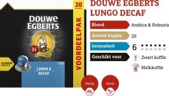 Douwe Egberts Lungo Decaf (6) - 10 X 20 Koffiecups -Koffiehuis 1200x681