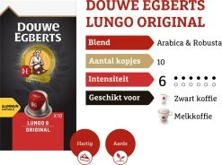 Douwe Egberts Lungo Original Koffiecups - Intensiteit 6/12 - 10 X 10 Capsules -Koffiehuis 1200x895 1