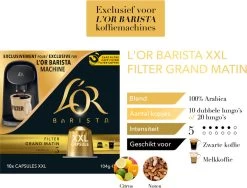 L'OR BARISTA XXL Filter Grand Matin (5) - 5 X 10 Koffiecups -Koffiehuis 1200x913