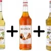 Monin Koffiesiroop VOORDEELPACK Vanille 25cl + Hazelnut 25cl + Caramel 25cl Set 3 Flessen -Koffiehuis 1200x926