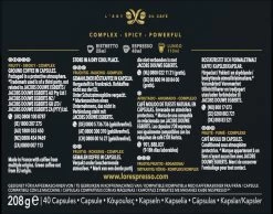 L'OR Lungo Estremo Koffiecups - Intensiteit 10/12 - 4 X 40 Capsules -Koffiehuis 1200x942 3