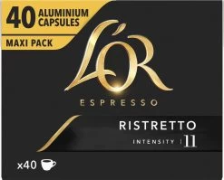L'OR Espresso Ristretto Koffiecups - Intensiteit 11/12 - 4 X 40 Capsules -Koffiehuis 1200x966 3