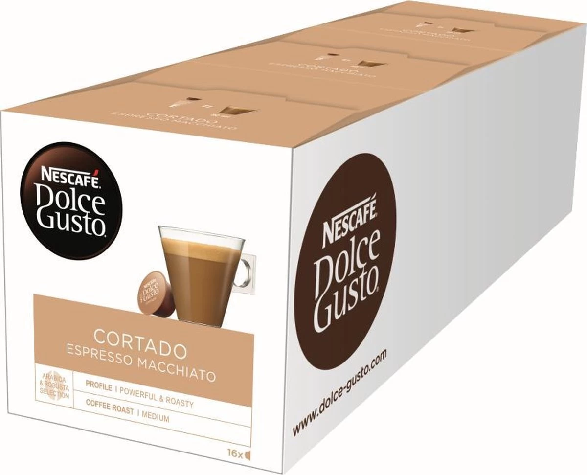 Nescafé Dolce Gusto Cortado Espresso Macchiato Capsules - 48 Koffiecups 5 Nescafé Dolce Gusto Cortado Espresso Macchiato Capsules - 48 Koffiecups - Afbeelding 3