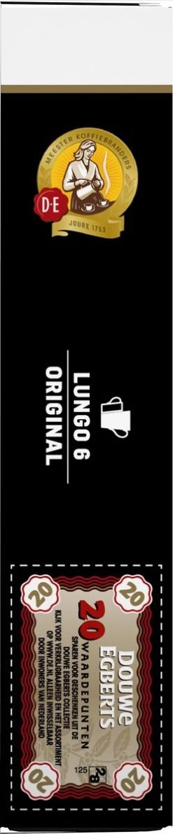 Douwe Egberts Lungo Original Koffiecups - Intensiteit 6/12 - 10 X 20 Capsules -Koffiehuis 249x1200 2