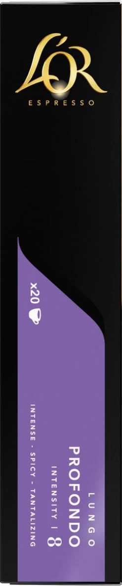 L'OR Lungo Profondo Koffiecups - Intensiteit 8/12 - 4 X 40 Capsules -Koffiehuis 251x1200 2