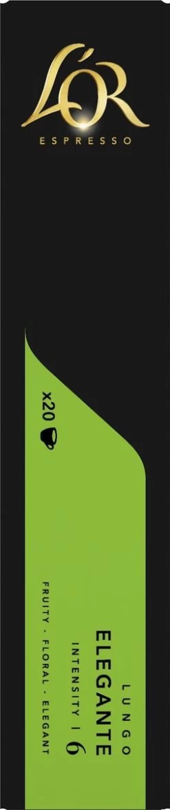 L'OR Lungo Elegante Koffiecups - Intensiteit 6/12 - 10 X 20 Capsules -Koffiehuis 253x1200 6