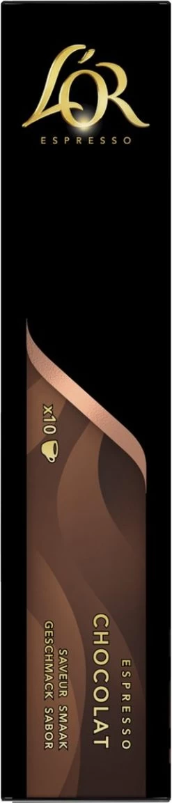 L'OR Espresso Chocolat Koffiecups - 10 X 10 Capsules -Koffiehuis 257x1200