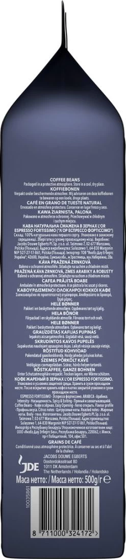 L'OR Espresso Fortissimo Koffiebonen (10) - 4 X 500 Gram -Koffiehuis 271x1200