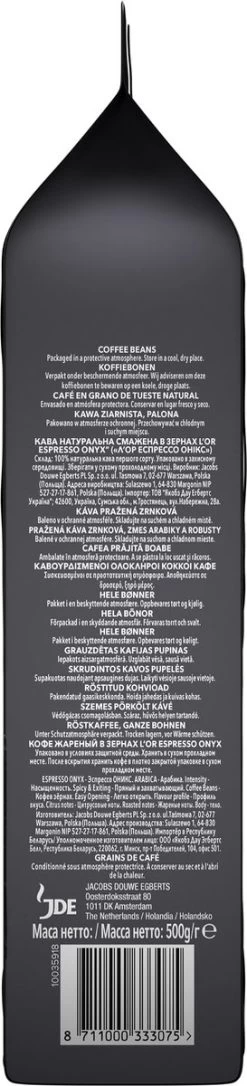 L'OR Espresso Onyx Koffiebonen (12) - 4 X 500 Gram -Koffiehuis 273x1200