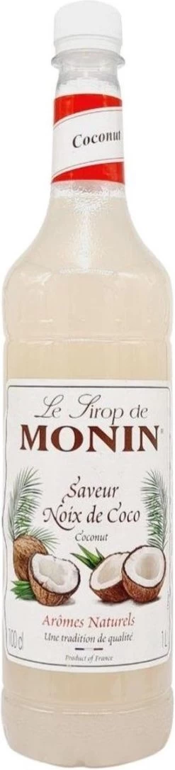 Monin Cocos Koffiesiroop XL Fles 1 Liter Kokos Siropen