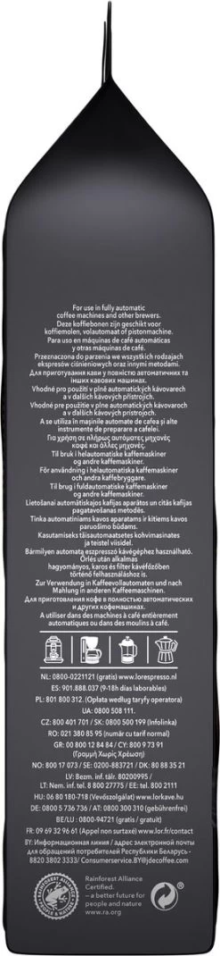 L'OR Espresso Onyx Koffiebonen (12) - 4 X 500 Gram -Koffiehuis 277x1200