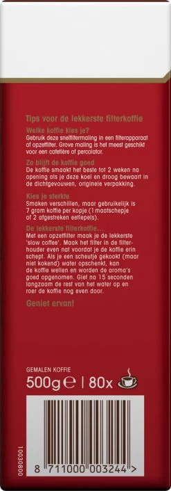 Douwe Egberts Aroma Rood Filterkoffie - 6 X 500 Gram 13 Douwe Egberts Aroma Rood Filterkoffie - 6 X 500 Gram -Koffiehuis 420x1200 4