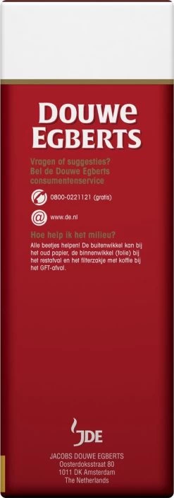Douwe Egberts Aroma Rood Grove Maling Filterkoffie - 6 X 500 Gram 13 Douwe Egberts Aroma Rood Grove Maling Filterkoffie - 6 X 500 Gram -Koffiehuis 421x1200 1