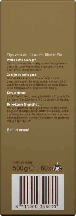 Douwe Egberts Excellent Filterkoffie - 6 X 500 Gram 13 Douwe Egberts Excellent Filterkoffie - 6 X 500 Gram -Koffiehuis 421x1200 3