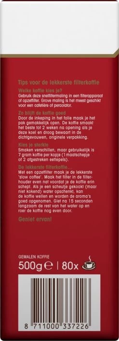 Douwe Egberts Aroma Rood Donker Filterkoffie - 6 X 500 Gram -Koffiehuis 421x1200 5
