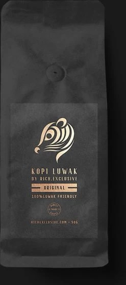 Kopi Luwak Koffie. 35 Gram Ongemalen Bonen. Direct Trade. Single Origin. The Original By Rich.Exclusive. -Koffiehuis 533x1200