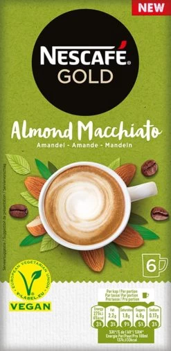 Nescafé Gold Almond Macchiato Oploskoffie - 6 Doosjes à 6 Zakjes -Koffiehuis 583x1200 2