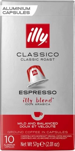 Illy Espresso Classico Koffiecups - Intensiteit 5/9 - 10 X 10 Capsules -Koffiehuis 596x1200