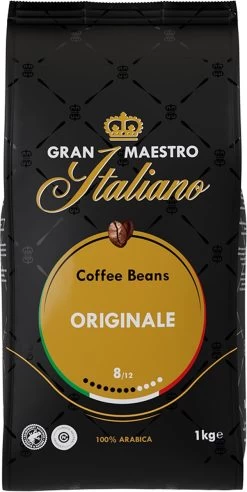Gran Maestro Italiano - Orginale - Koffiebonen - Bonen Voor Espresso En Lungo - Arabica – 4 X 1kg -Koffiehuis 602x1200 2