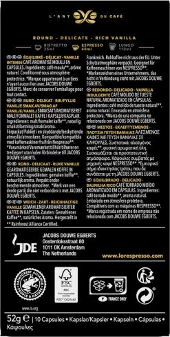 L'OR Espresso Vanille Koffiecups - 10 X 10 Capsules 8 L'OR Espresso Vanille Koffiecups - 10 X 10 Capsules -Koffiehuis 606x1200 12