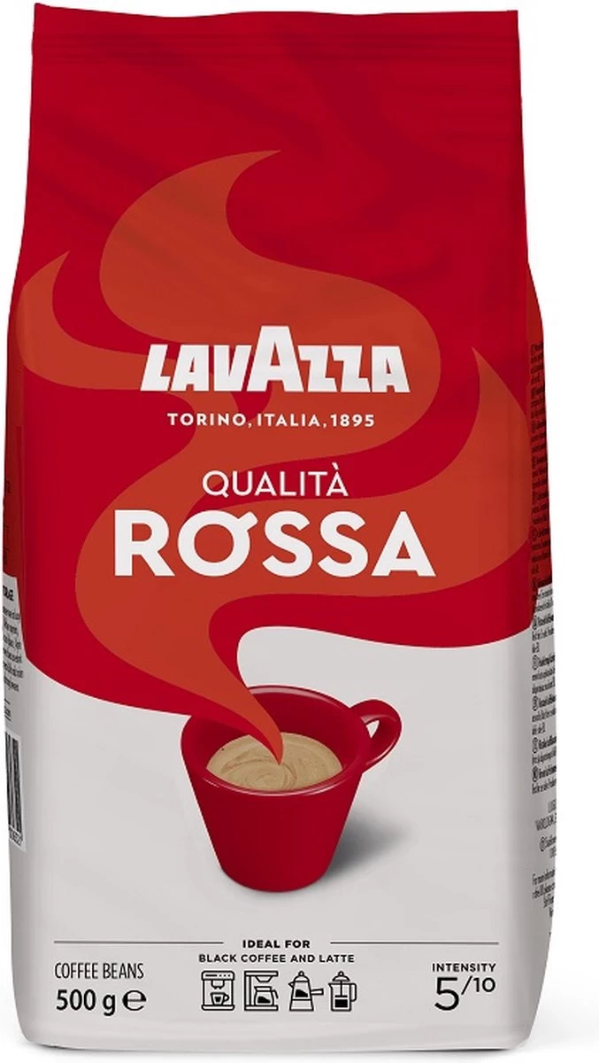 Lavazza Qualita Rossa Koffiebonen - 500 Gram X4 4 Lavazza Qualita Rossa Koffiebonen - 500 Gram X4 - Afbeelding 2