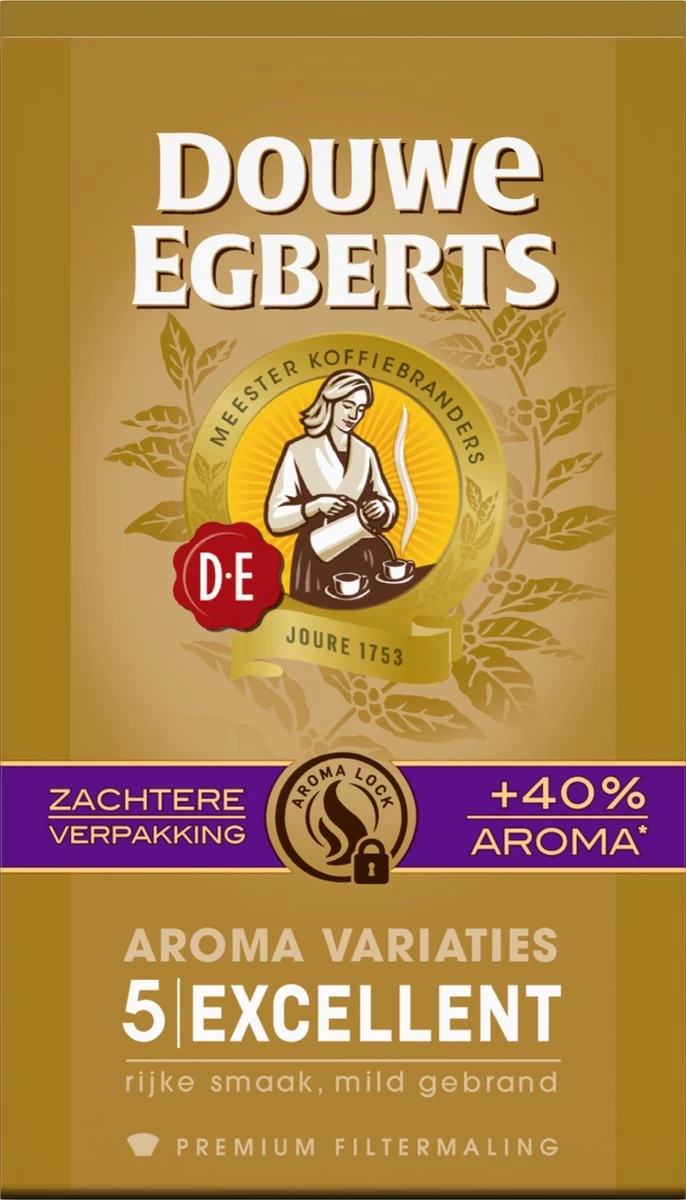 Douwe Egberts Excellent - Filterkoffie - 12 X 250 Gram 10 Douwe Egberts Excellent - Filterkoffie - 12 X 250 Gram - Afbeelding 8