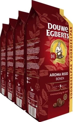Nieuwe Producten 13 Douwe Egberts Aroma Rood Koffiebonen - 4 X 1000 Gram - Extra Grote Verpakking