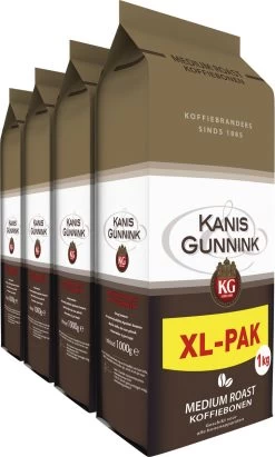 Nieuwe Producten 23 Kanis & Gunnink Medium Roast Koffiebonen - 4 X 1000 Gram - Voordeelverpakking