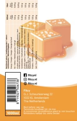 Fitcy | Koffiesiroop | Salted Caramel | Barista Syrup | Zero | Vegan | Vetvrij | Suikervrij | Keto-vriendelijk | Koffie | Siroop | MET DOSEERPOMP | 1L -Koffiehuis 764x1200 1