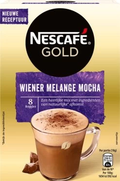 Nescafé Gold Wiener Melange Mocha Oploskoffie - 6 Doosjes à 8 Zakjes -Koffiehuis 793x1200