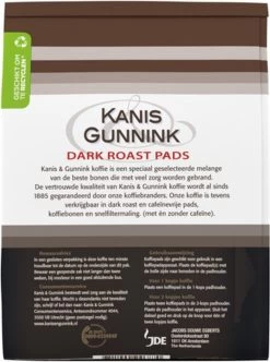Kanis & Gunnink Dark Roast Koffiepads - 10 X 36 Pads -Koffiehuis 894x1200