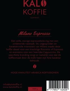 Kalo Koffie - 100% Arabica Koffiebonen - Milano Espresso - 1kg - Exclusieve Koffie -Koffiehuis 921x1200
