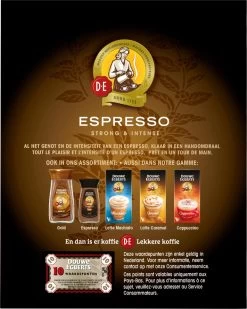 Douwe Egberts Espresso Sticks Oploskoffie - 6 X 25 Zakjes -Koffiehuis 958x1200