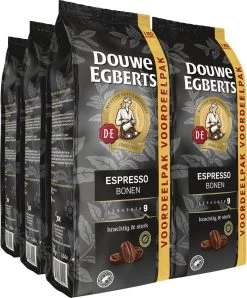 Nieuwe Producten 11 Douwe Egberts Espresso Koffiebonen - 4 X 1000 Gram - Extra Grote Verpakking